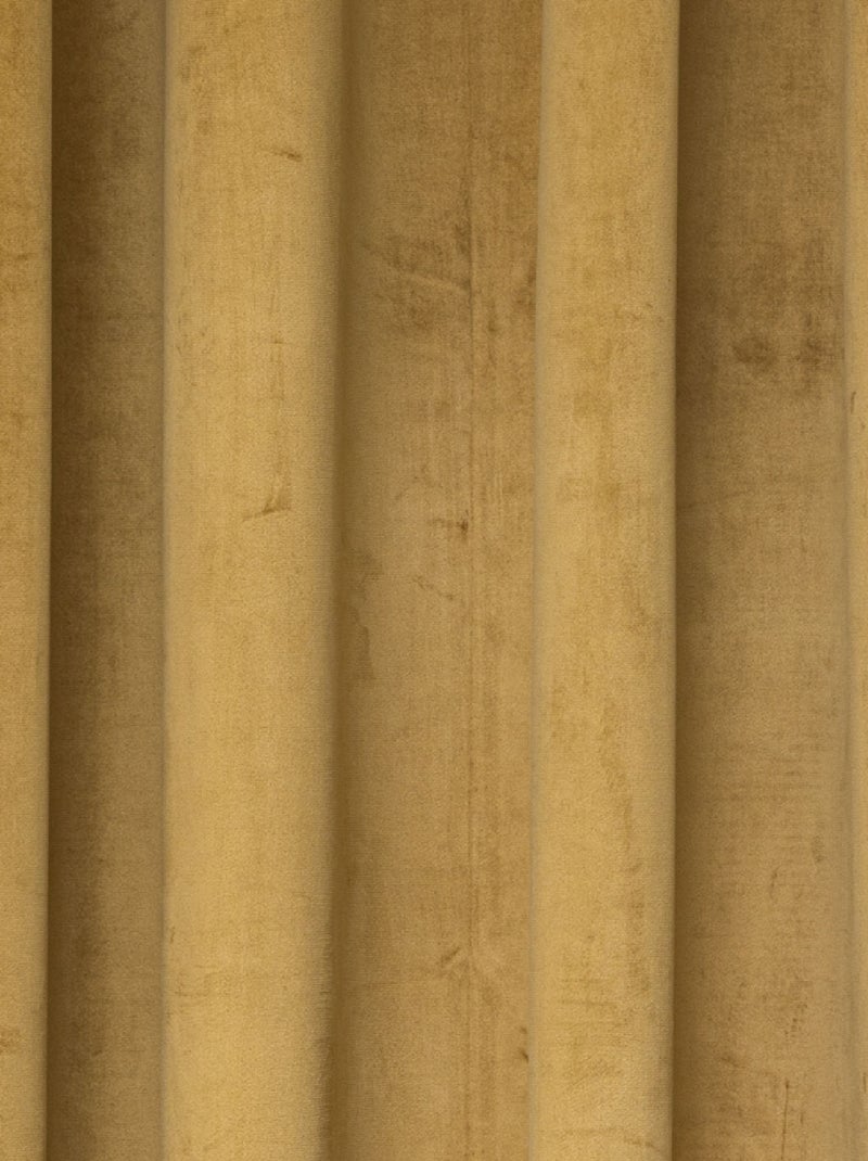 Visillo opaco de terciopelo Amarillo oscuro - Kiabi