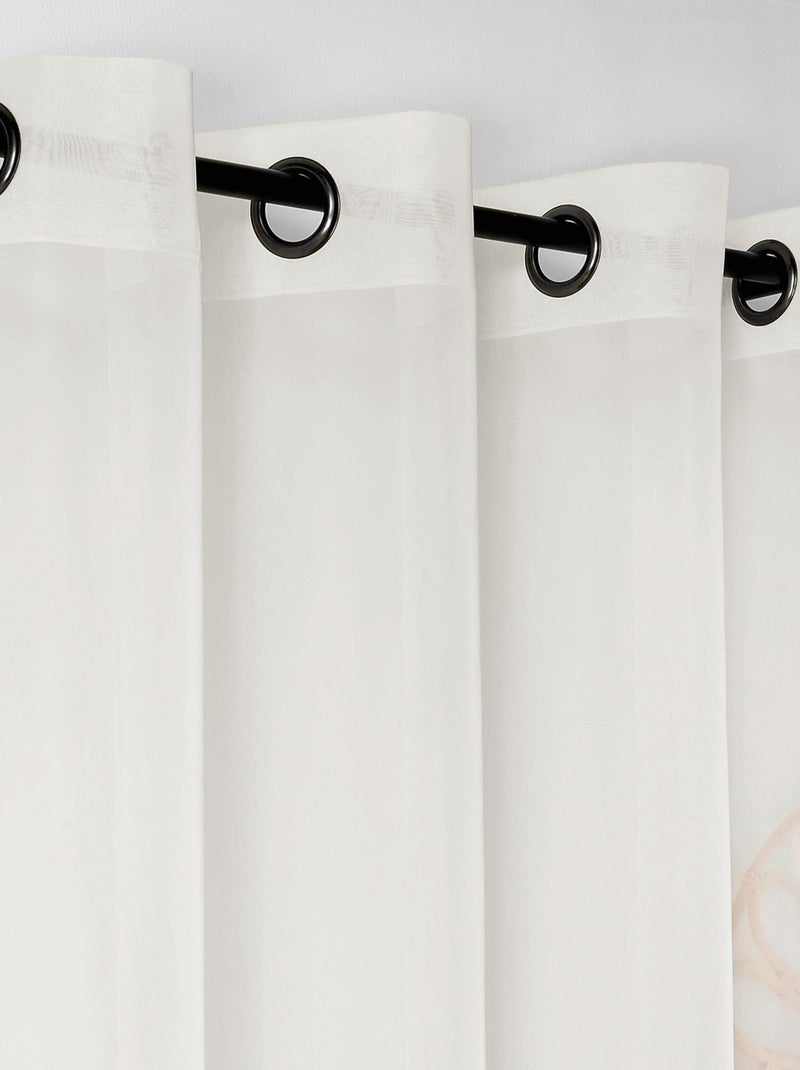 Visillo opaco, liso y suave Beige - Kiabi