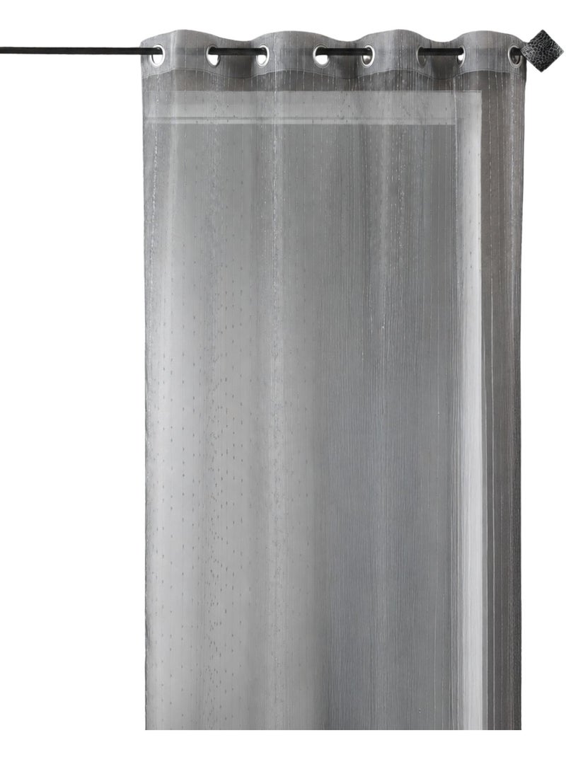 Visillo Organza fantasía gota metálica Gris claro - Kiabi