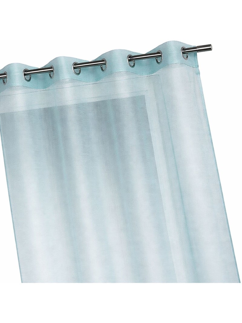 Visillo organza finas rayas horizontales Azul turquesa - Kiabi