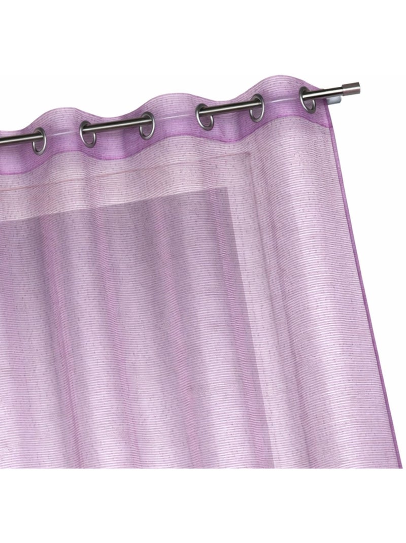 Visillo organza finas rayas horizontales Malva chiaro - Kiabi