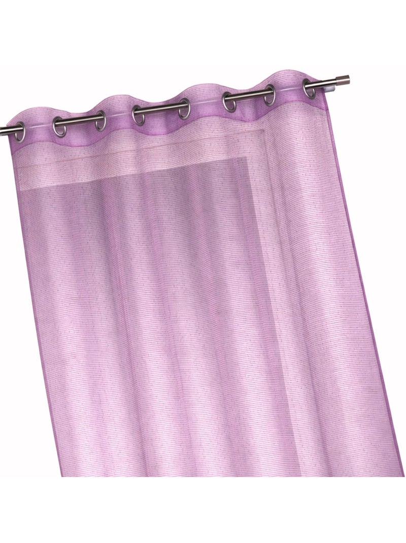 Visillo organza finas rayas horizontales Rosa fucsia - Kiabi
