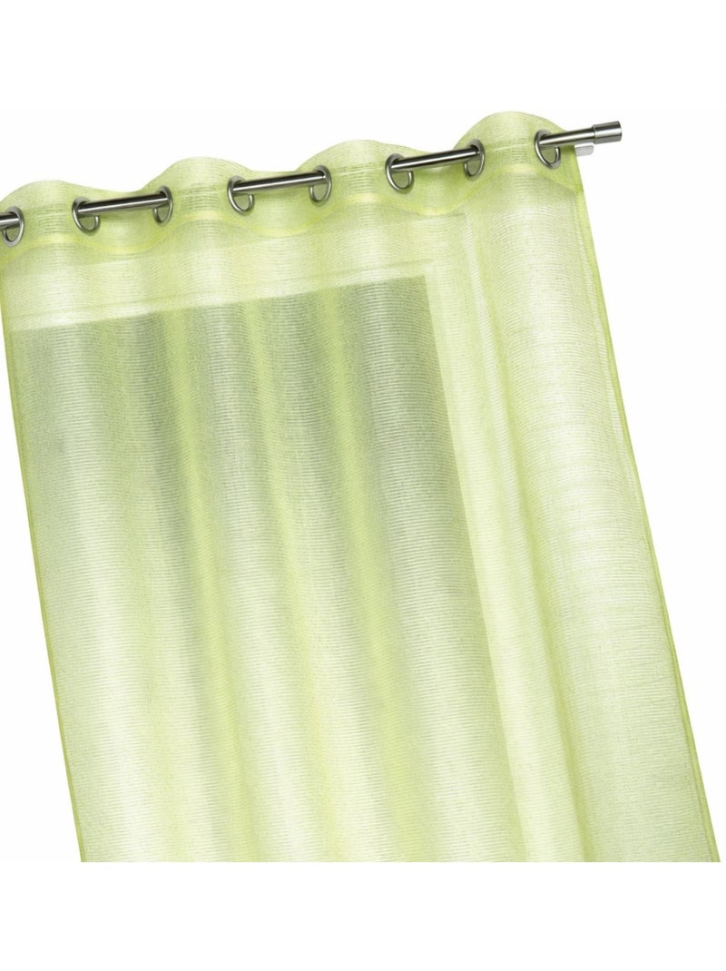 Visillo organza finas rayas horizontales Verde claro - Kiabi
