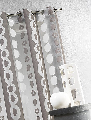 Visillo Organza Jacquard Bandas
