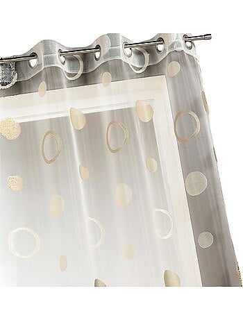 Visillo organza jacquard motivo círculos