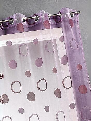 Visillo organza jacquard motivo círculos