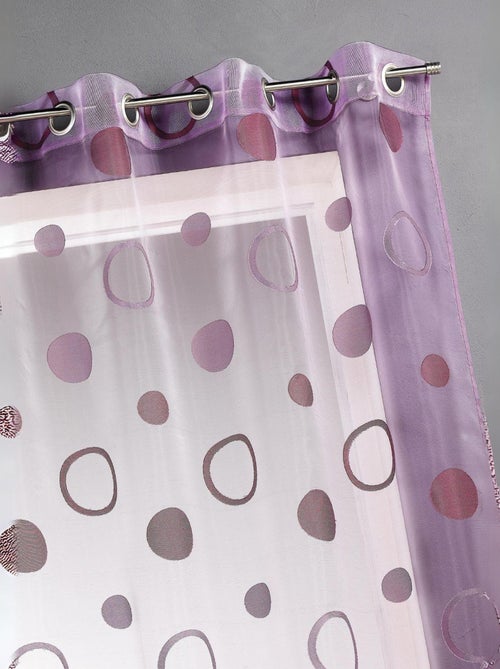 Visillo organza jacquard motivo círculos - Kiabi