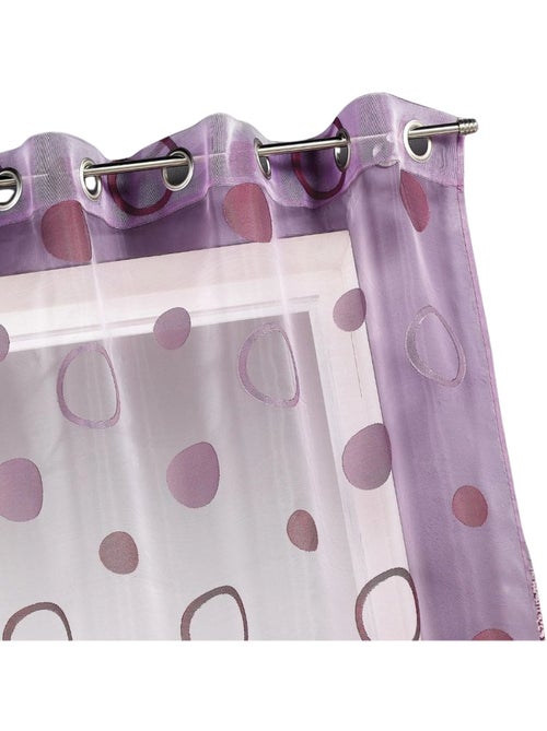 Visillo organza jacquard motivo círculos - Kiabi