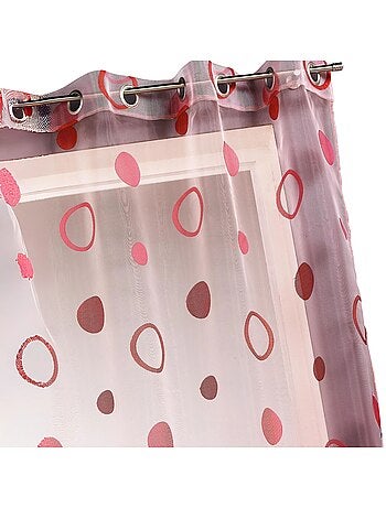 Visillo organza jacquard motivo círculos