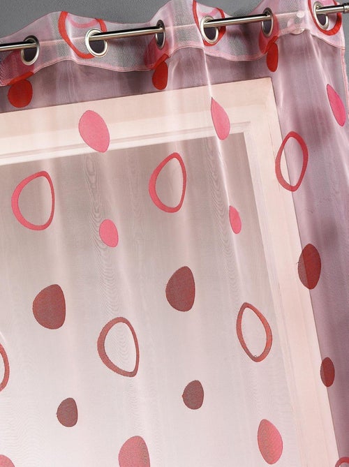 Visillo organza jacquard motivo círculos - Kiabi
