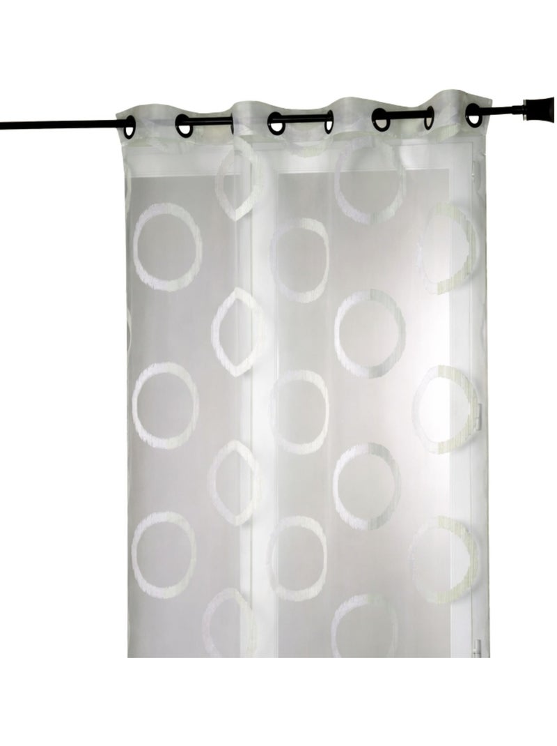 Visillo organza jacquard oléron Marfil - Kiabi