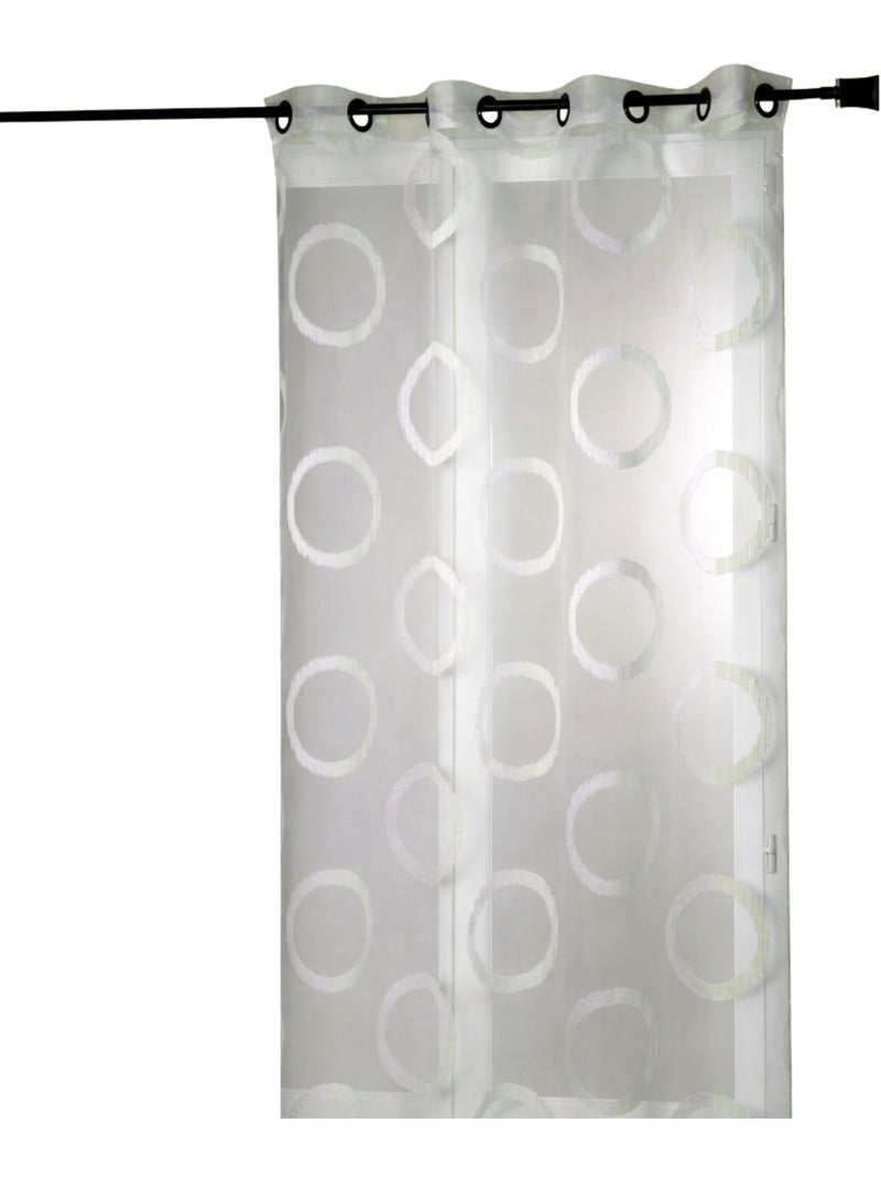 Visillo organza jacquard oléron Marfil - Kiabi