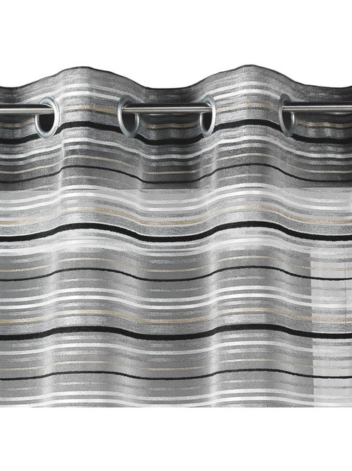 Visillo Organza Rayas chenilla horizontales - Kiabi Visillo Organza Rayas chenilla horizontales - Kiabi