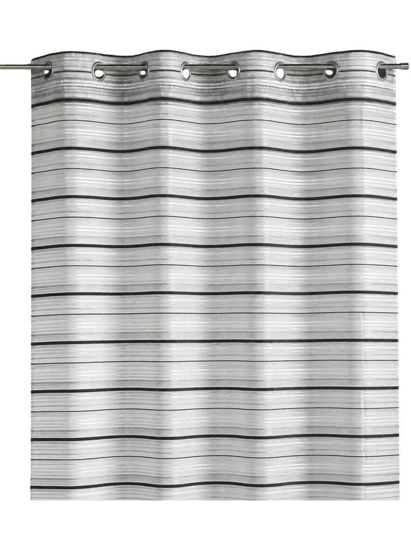 Visillo Organza Rayas chenilla horizontales Plata - Kiabi