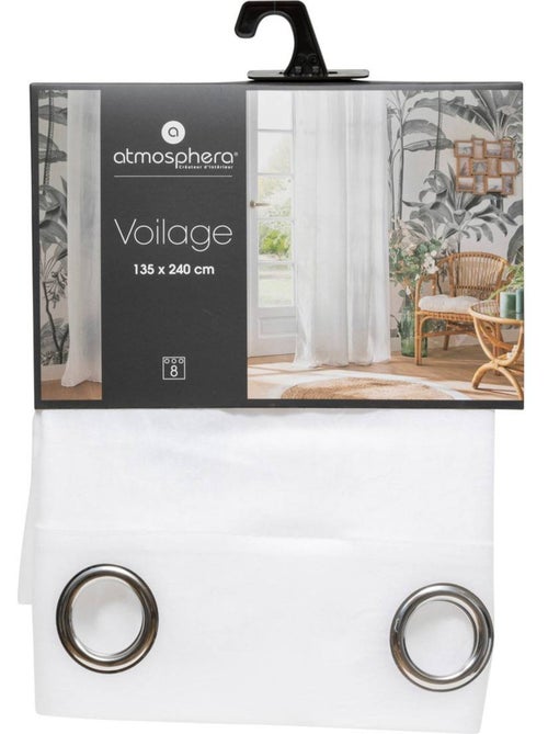 Visillo paxta 135x240cm blanco - Kiabi Visillo paxta 135x240cm blanco - Kiabi