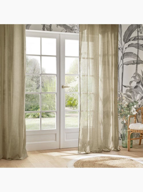 Visillo paxta 135x240cm lino beige - Kiabi Visillo paxta 135x240cm lino beige - Kiabi