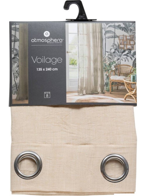 Visillo paxta 135x240cm lino beige - Kiabi Visillo paxta 135x240cm lino beige - Kiabi