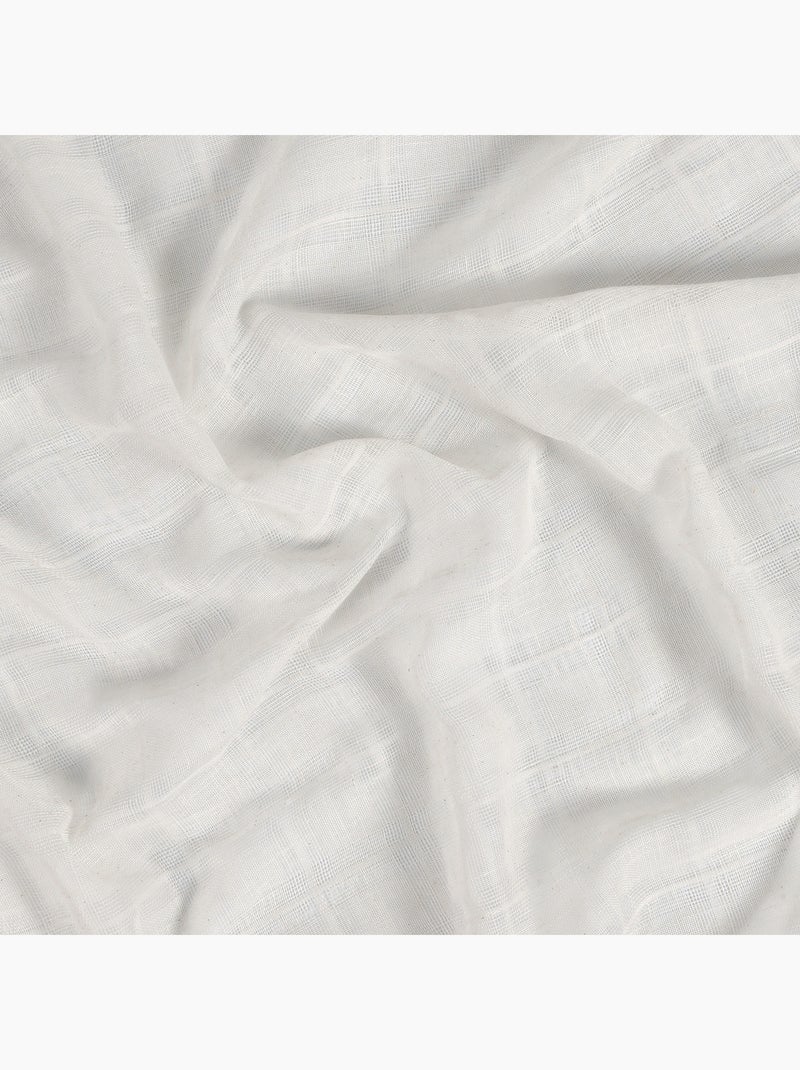 Visillo por pareja con efecto de cuadros calados estilo Kelsch Blanco - Kiabi