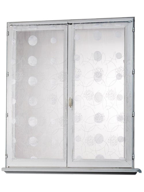 Visillo recto en organza bordado motivos lunares con lunares - Kiabi