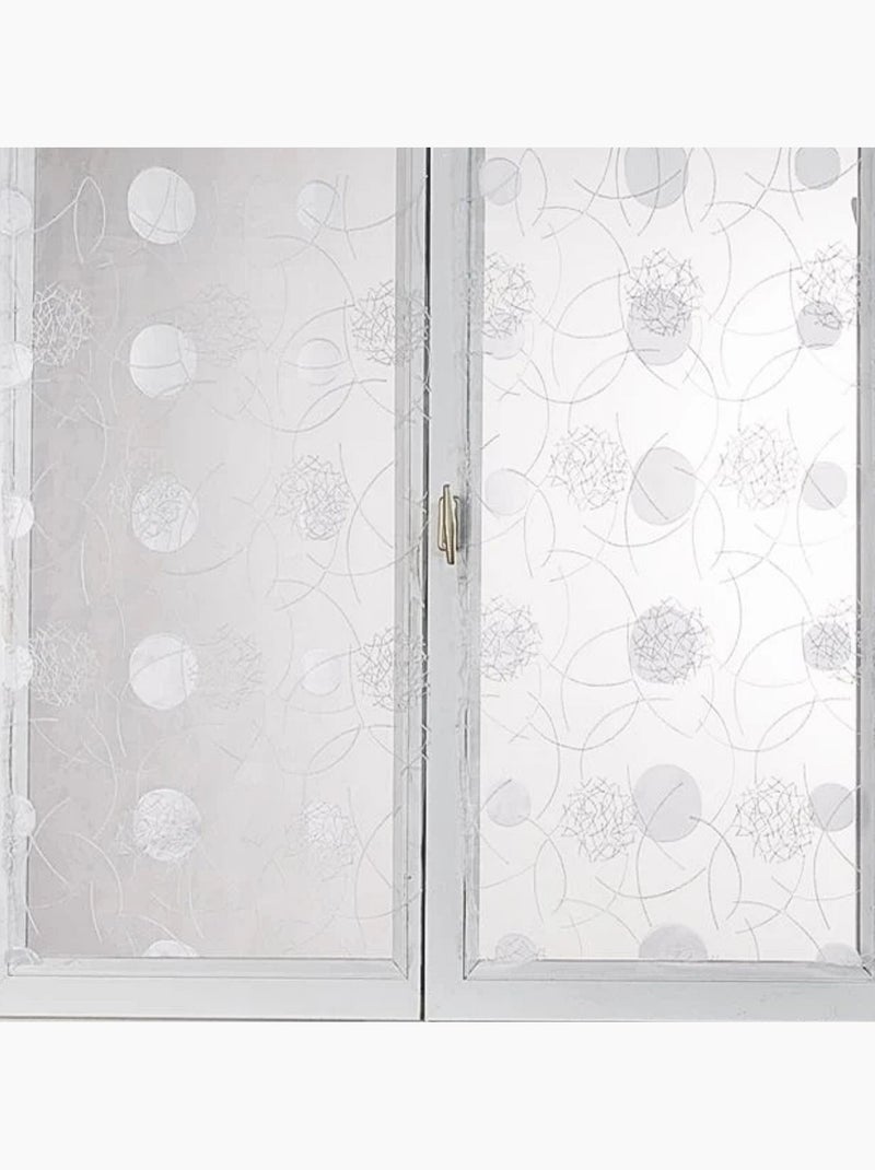 Visillo recto en organza bordado motivos lunares con lunares Blanco - Kiabi