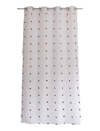 Visillo sablé bordado lunares color