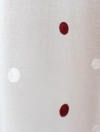 Visillo sablé bordado lunares color