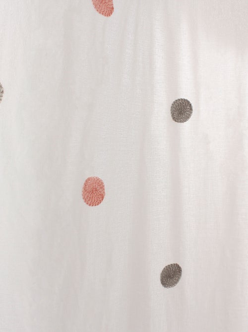 Visillo sablé bordado lunares color - Kiabi Visillo sablé bordado lunares color - Kiabi