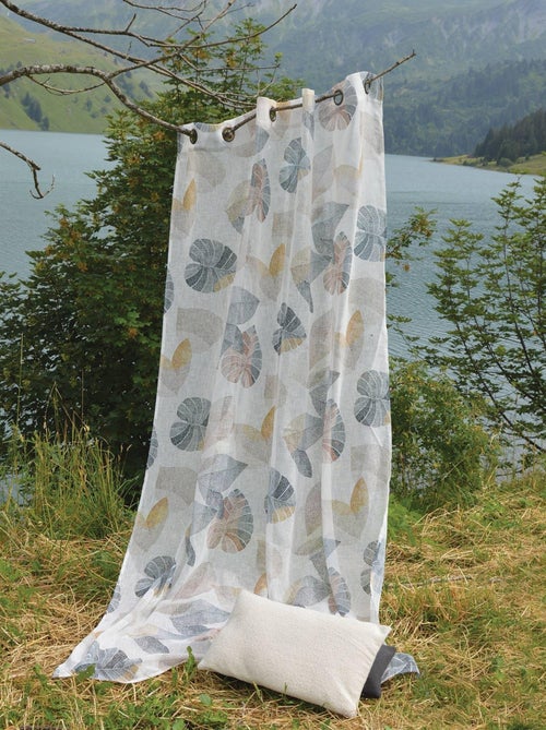 Visillo semitransparente con estampado de hojas - Kiabi