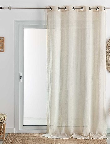 Visillo tamizado liso con finas rayas