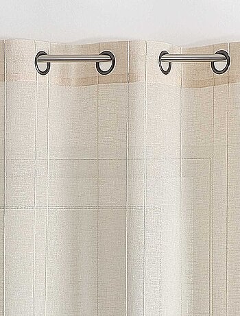 Visillo tamizado liso con finas rayas