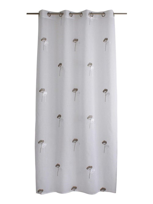 Visillo tamizante con bordados florales - Kiabi
