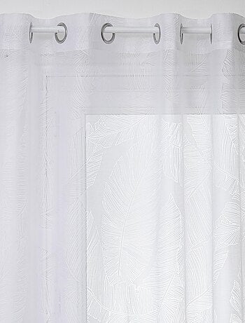 Visillo tamizante estampado hojas