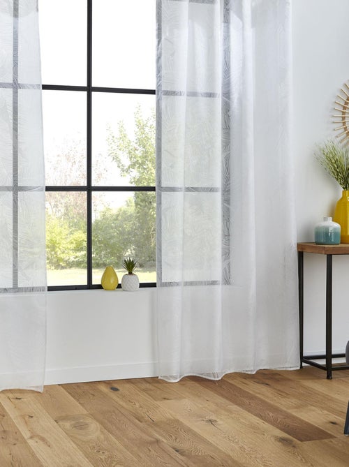 Visillo tamizante estampado hojas - Kiabi
