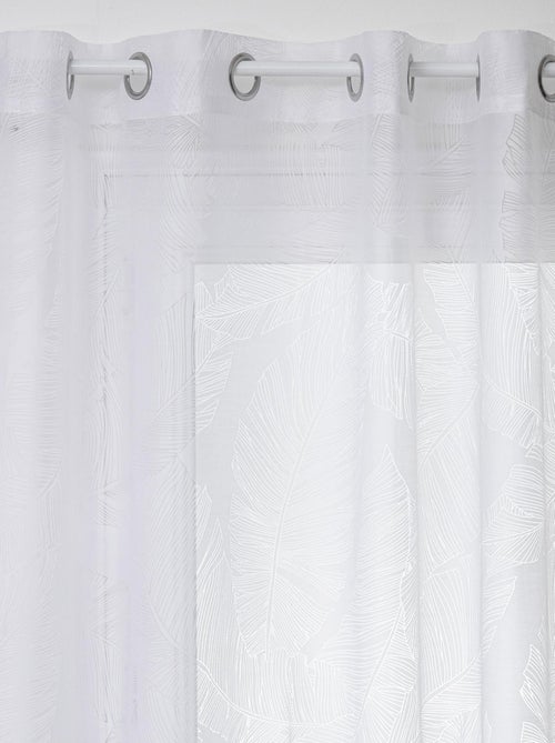 Visillo tamizante estampado hojas - Kiabi