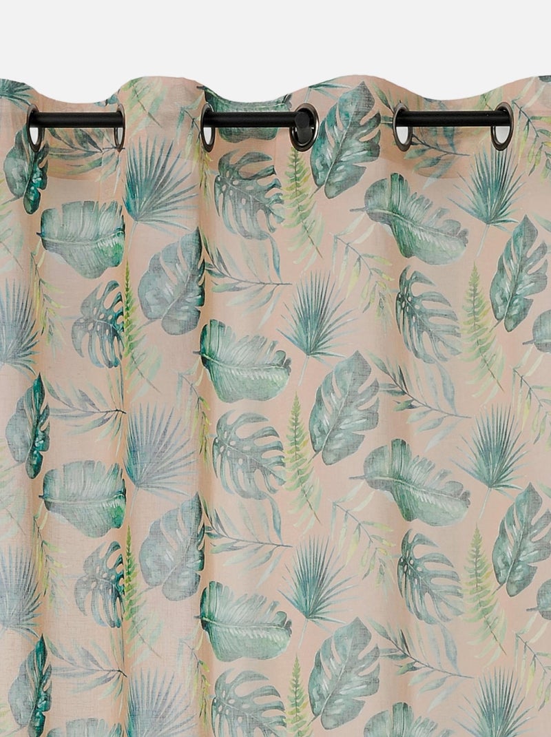 Visillo tamizante estampado mini vegetales Beige - Kiabi
