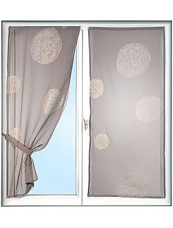 Visillo Topo Bordado 'Círculos Mezclados'