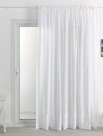 Visillo unicolor satinado y plomado