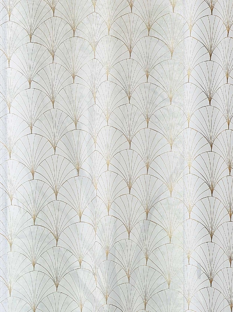Visillos bordados Art Déco Beige - Kiabi