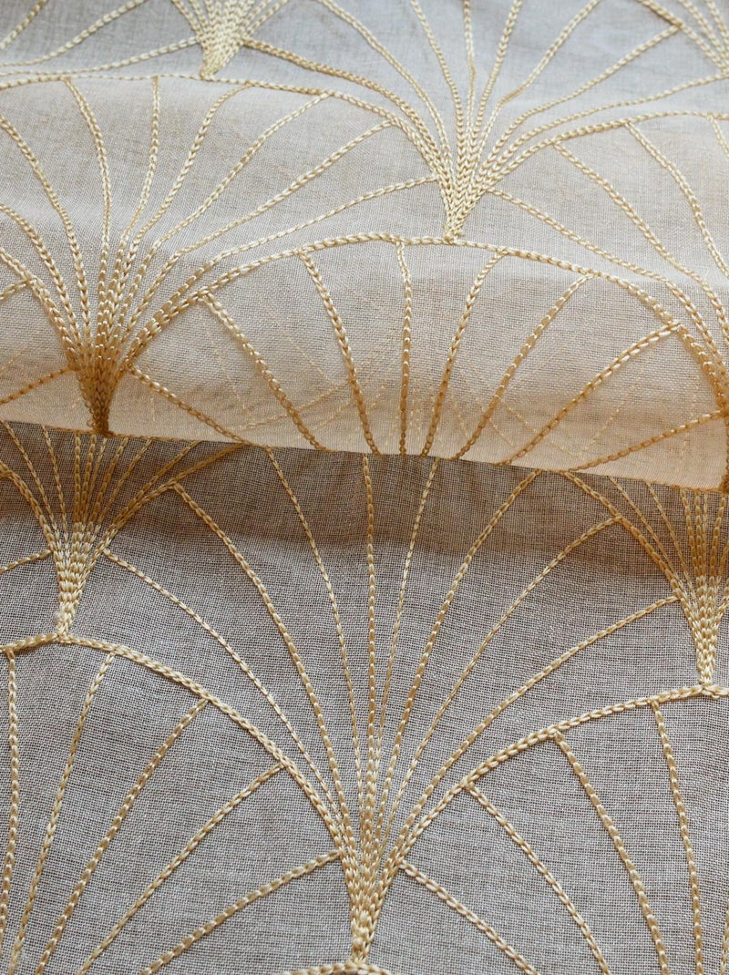 Visillos bordados Art Déco Beige claro - Kiabi