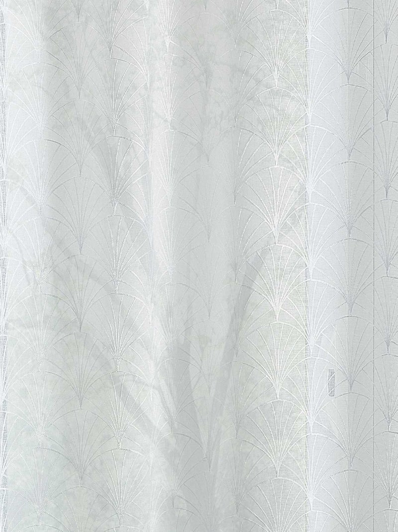 Visillos bordados Art Déco Blanco - Kiabi