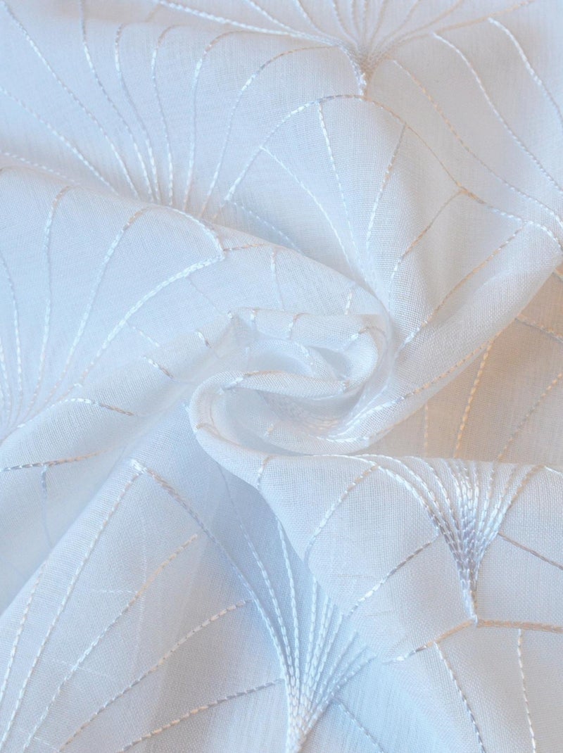 Visillos bordados Art Déco Blanco - Kiabi