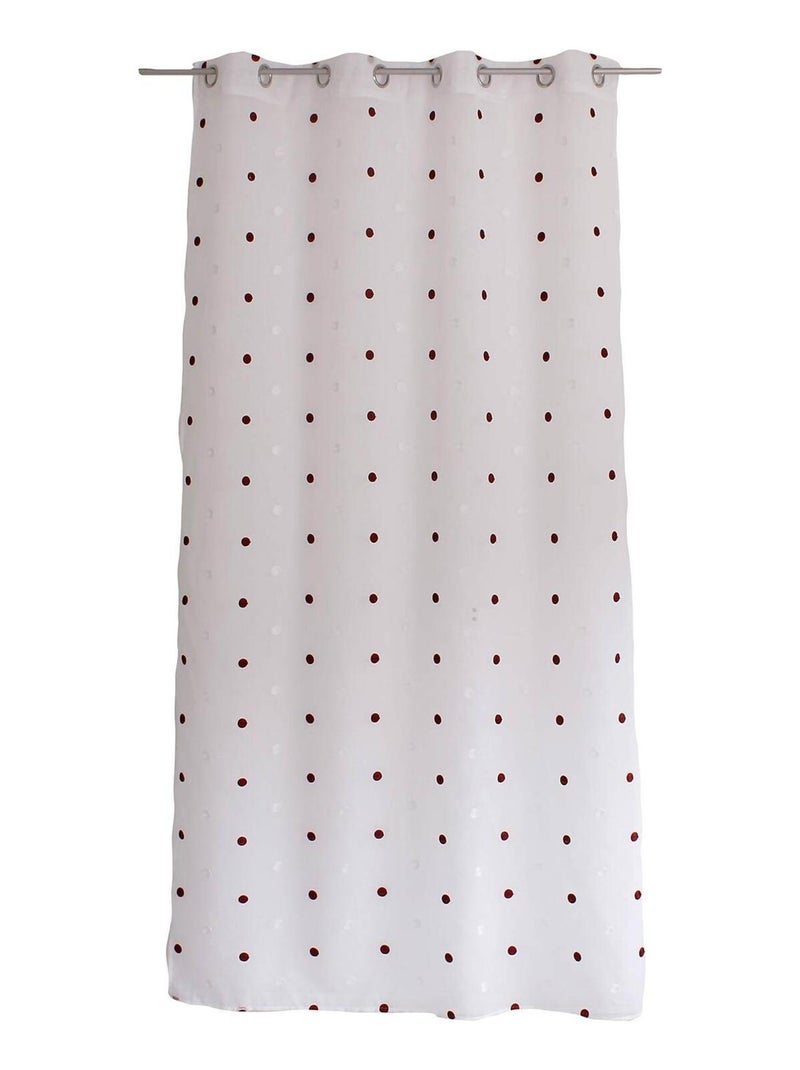Visillos bordados con chorro de arena "Pois colorés Burdeos - Kiabi