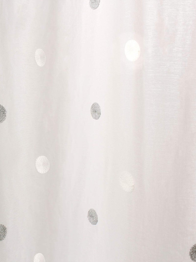 Visillos bordados con chorro de arena "Pois colorés Gris ratón - Kiabi