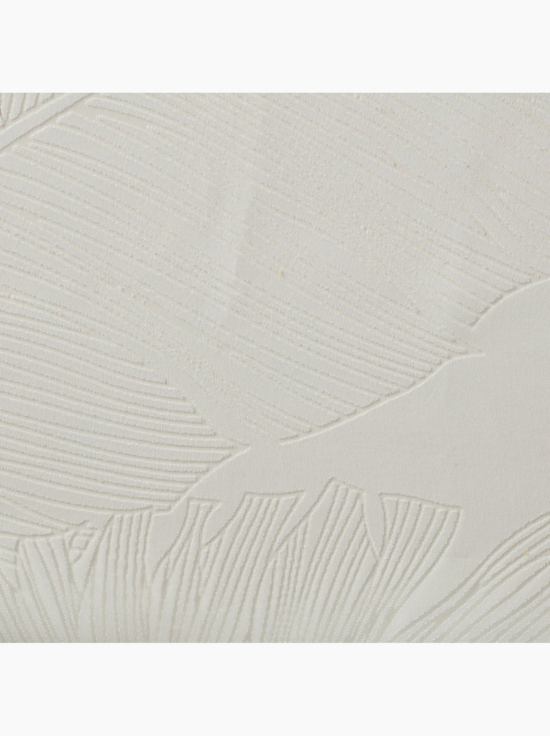Visillos con estampado de hojas Blanco - Kiabi
