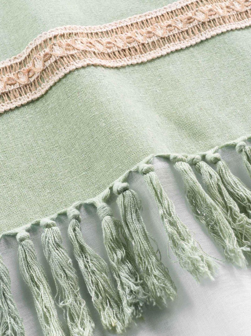 Visillos con flecos Verde - Kiabi