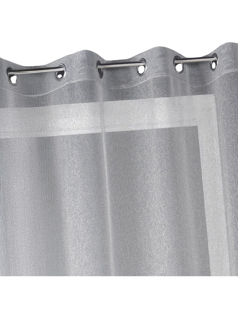 Visillos de organza lisos listos para instalar Gris claro - Kiabi