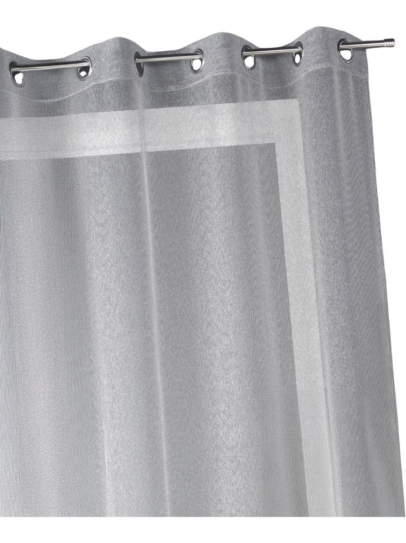Visillos de organza lisos listos para instalar Gris claro - Kiabi