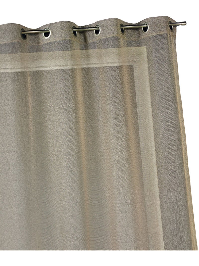 Visillos de organza lisos listos para instalar Taupe - Kiabi