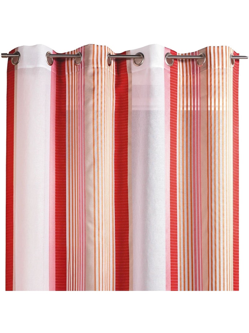 Visillos de rayas verticales de colores finos Naranja - Kiabi