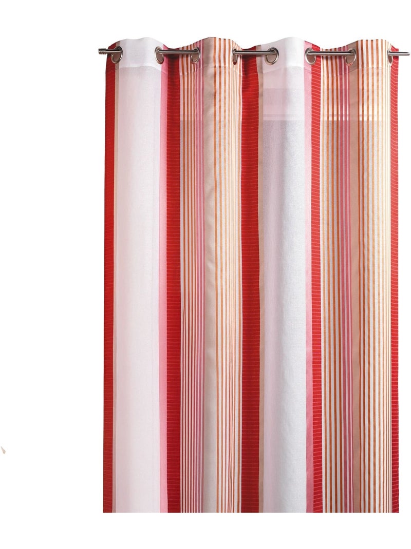 Visillos de rayas verticales de colores finos Naranja - Kiabi